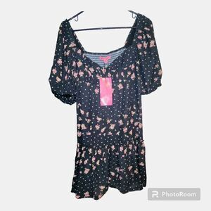 NWT Betsey Johnson Rose Dot Dress Women Size M